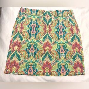 Ann Taylor Madison Paisley Skirt Size 8